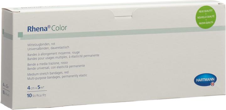 Image du produit Rhena Bandages élastiques de couleur 4cmx5m rouge ouvert