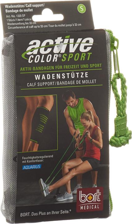 Produktbild Bort Medical ActiveColor Sport Wadenstütze S schwarz (S)