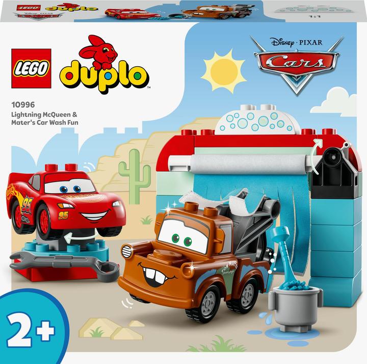 Actual product image LEGO Lightning McQueen and Mater in the car wash (10996)