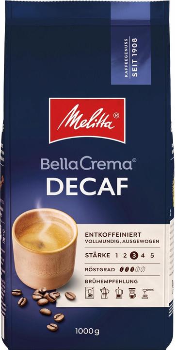 Image du produit Melitta Bella Crema Decaffeinato (1000 g, Torréfaction moyenne)
