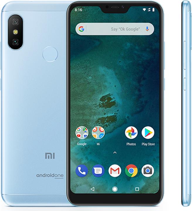 Xiaomi Mi A2 Lite (64 GB, Blue, 5.84", Hybrid Dual SIM, 12 Mpx, 4G)
