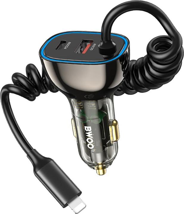 Produktbild Bwoo CC96L PD car charger 1x USB-C - Lightning port 30W gray