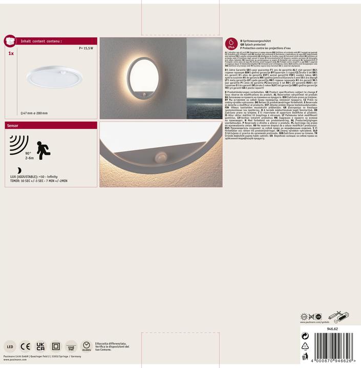 Produktbild Paulmann Panel Lamina (1900 lm, IP44)