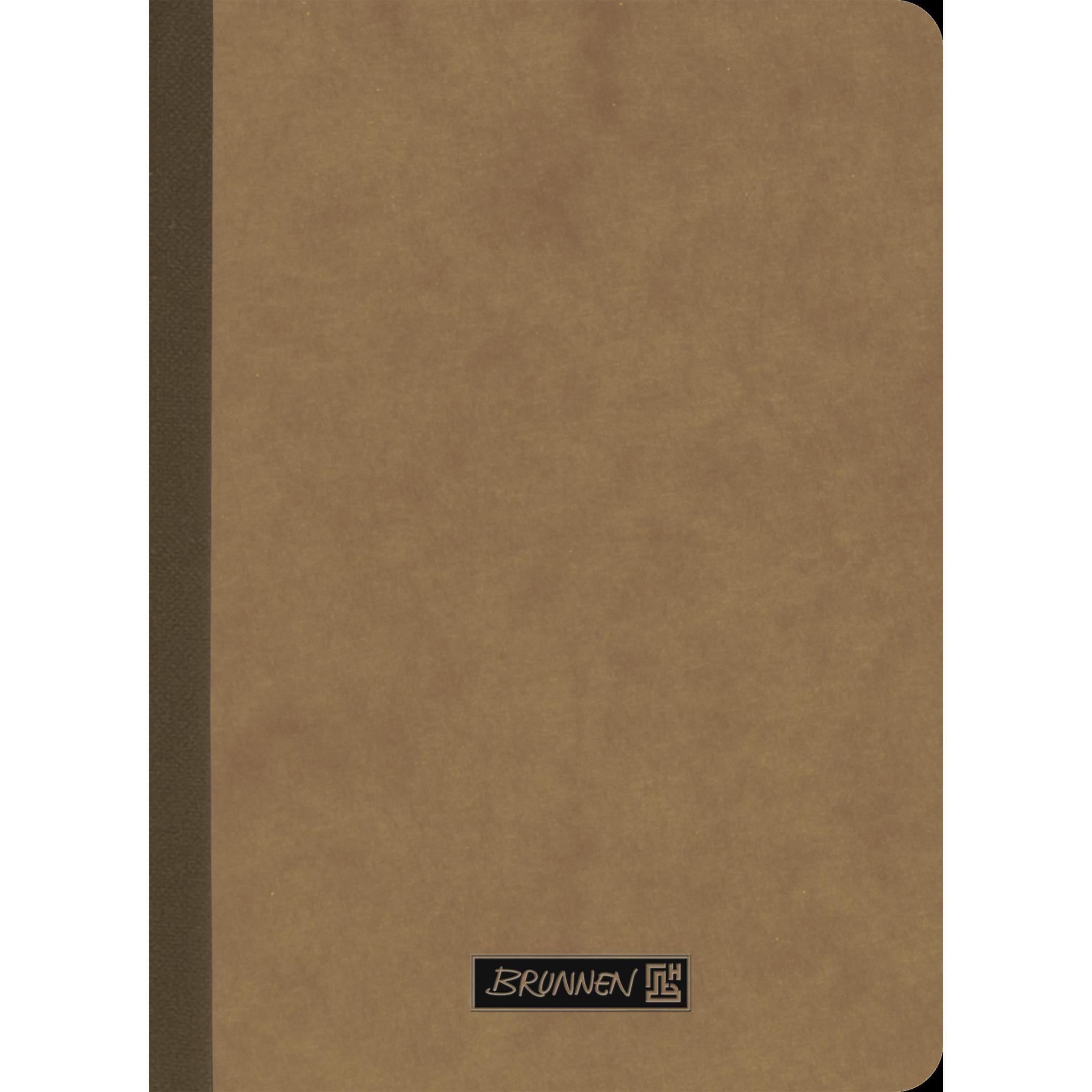 Brunnen, Heft + Block, Notizbuch FACT!plus DIN A6 punktraster, hellbraun Softcover 192 Seiten (A6, Gepunktet, Harter Ein...
