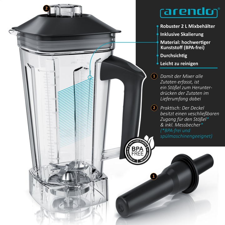 Produktbild Arendo Standmixer (2000 W)
