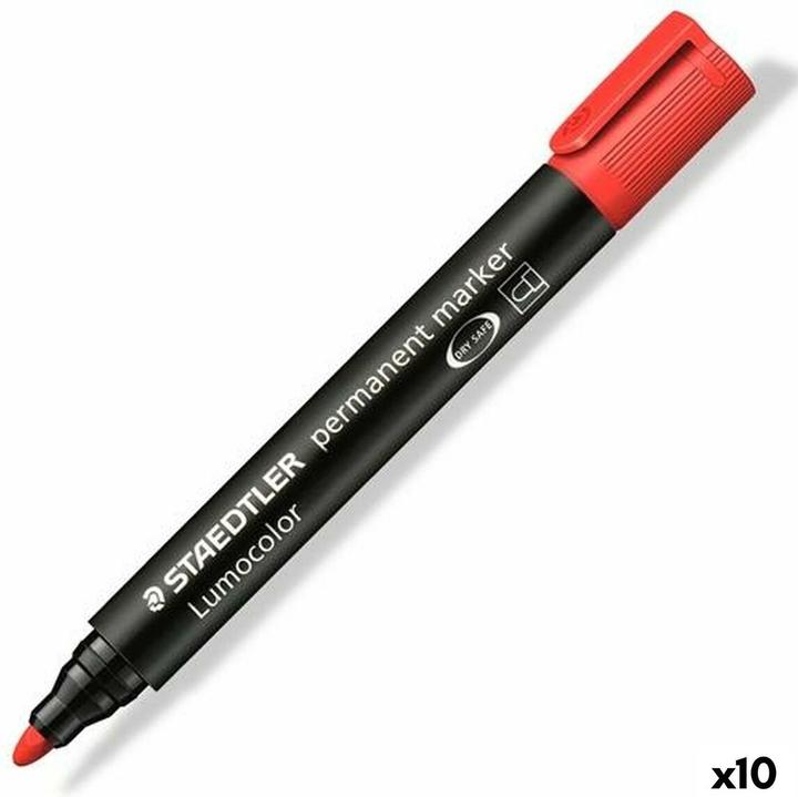 Staedtler Marqueur Lumocolor perm (Rouge, 2 mm, 10 x)