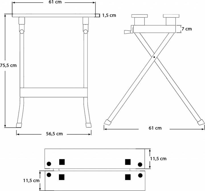 Immagine prodotto Grafner Banco da lavoro pieghevole Tavolo di serraggio 160 kg WB11039 (36 cm, 61 cm)