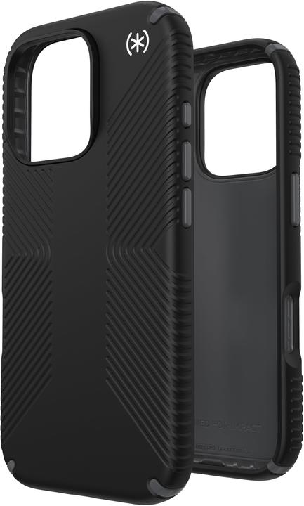 Actual product image speck Presidio2 Grip Apple iPhone 16 Pro Black - with Microban (Apple iPhone 16 Pro)