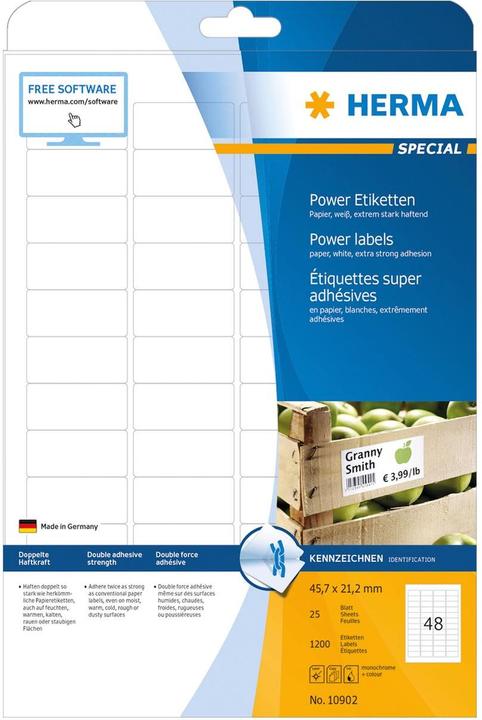 Produktbild HERMA Power Etiketten A4