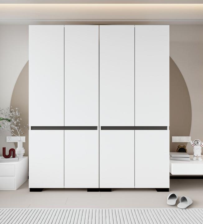 Image du produit Homitis Floransa 180 White Wardrobe (180 x 52 x 210 cm)