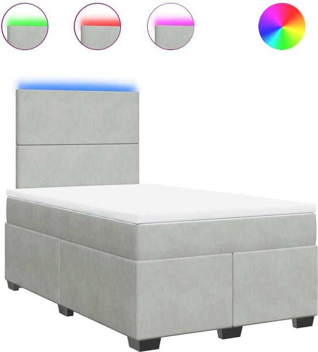 Produktbild vidaXL Bo x springbett mit Matratze 120 x 190 cm Samt (120 x 190 cm)