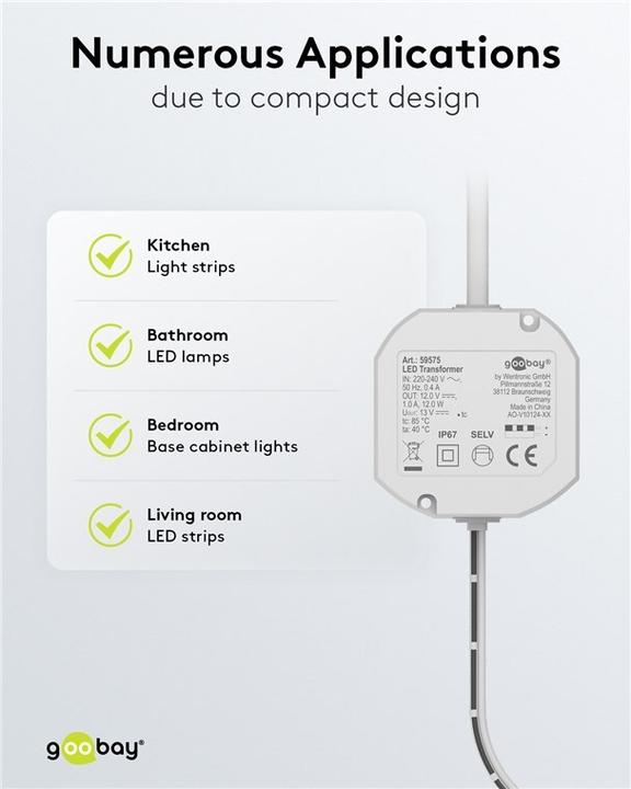 Immagine prodotto Goobay Trasformatore LED 12 V/12 W