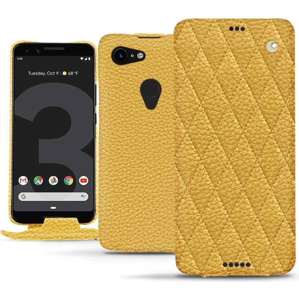 Noreve Lederschutzhülle vertikal (Google Pixel 3 XL), Smartphone Hülle, Orange