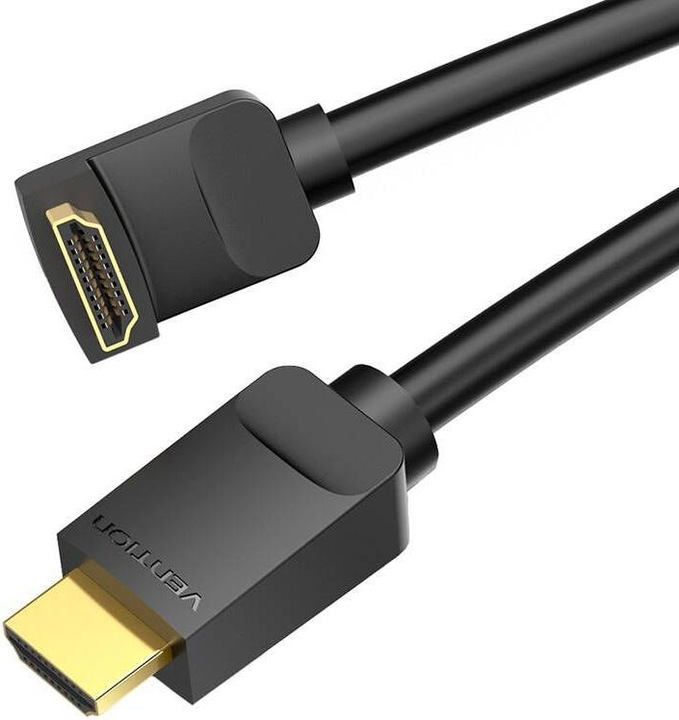Produktbild Vention HDMI 2.0 Rechter Winkel 90 Grad schwarz - 2m (2 m, HDMI)