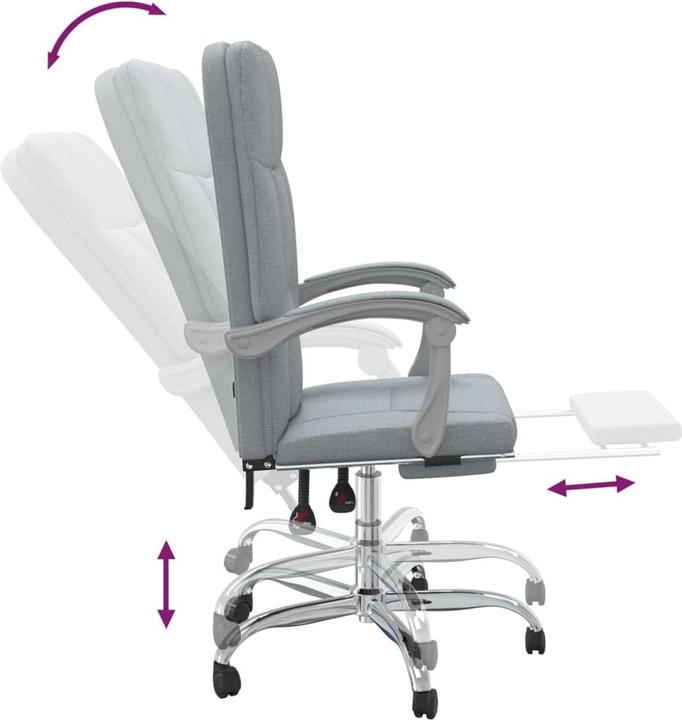 Produktbild vidaXL Bürostuhl mit Liegefunktion (44.50 - 54 cm)