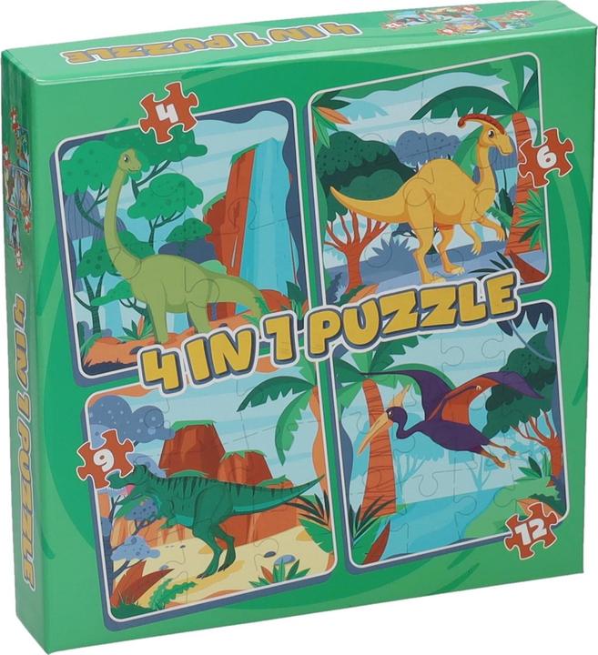 Wins Holland Puzzle 4in1 - Dino, 12 Teile. (12 pieces)
