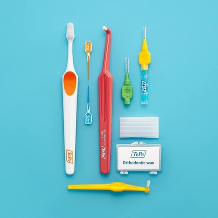 Actual product image TePe Orthodontic Kit 10pcs Oral Care for Cleaning Braces and Implants Interdental Tools Good for Tee (10 x)