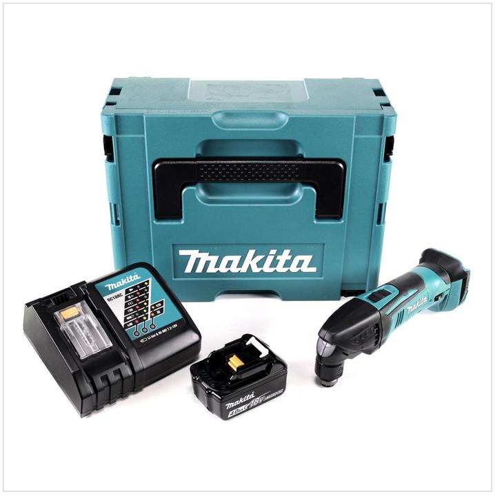 Produktbild Makita DTM 50 RM1J 18V Li-Ion Akku Multifunktionswerkzeug im Makpac mit 4 Ah Akku und Ladegerät
