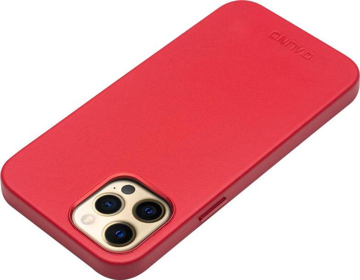 Actual product image QiAlino Coque cuir véritable (compatible MagSafe) (Apple iPhone 12 Pro Max)