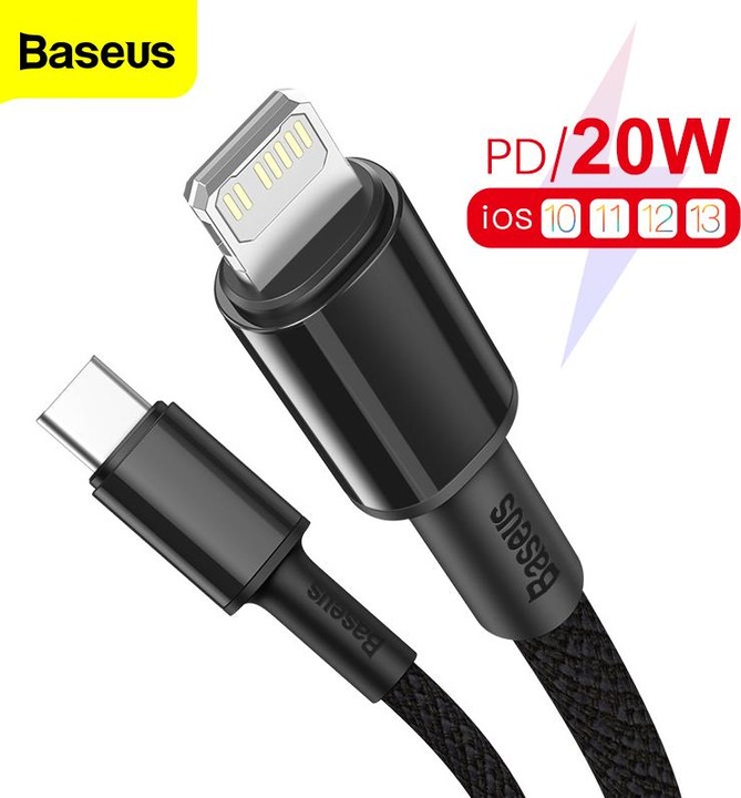 Actual product image Baseus USB C – Lightning (1 m, USB 3.2 Gen 1)