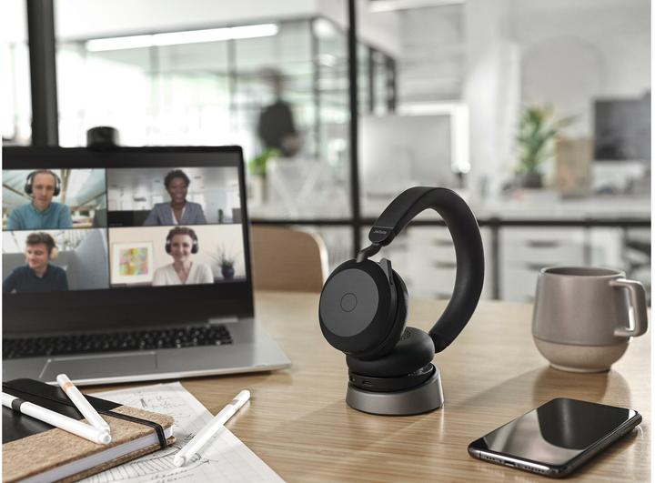 Produktbild Jabra Evolve2 75 UC Stereo + Ladestation (Kabellos, USB-A, Microsoft Teams, Skype)