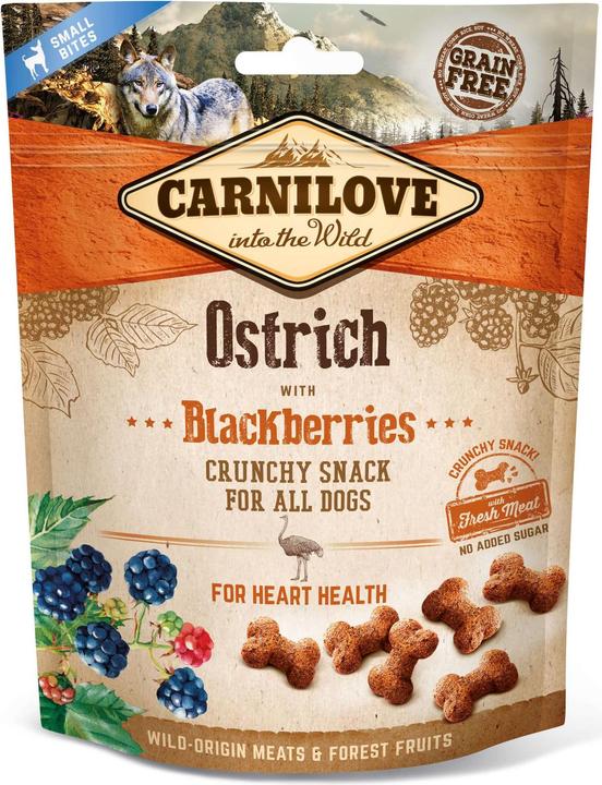 Carnilove Dog Crunchy Strauss & Blackberries (Senior, Adult, Junior, 1 pcs., 200 g)