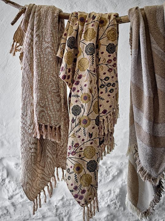Actual product image Bloomingville - Eydis Throw - Nature - Recycled Cotton (130 x 160 cm)