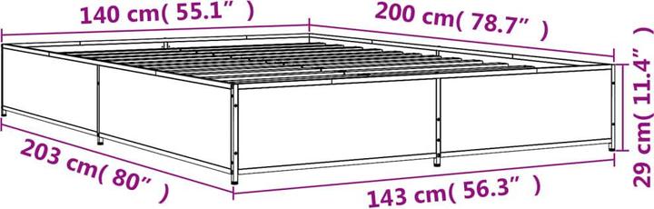 Image du produit vidaXL Bettgestell (140 x 200 cm)