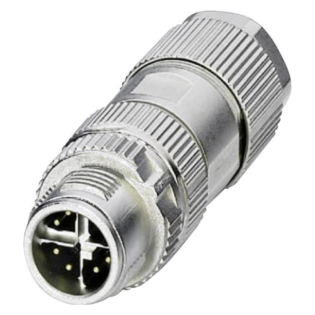 Phoenix Contact M12 Connector,8W,shielded,CAT6, Elektronikkabel + Stecker, Silber