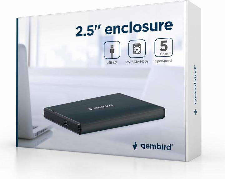 Actual product image Gembird USB 3.0 2.5" enclosure EE2-U3S-3-G SATA, USB 3.0 (2.5")