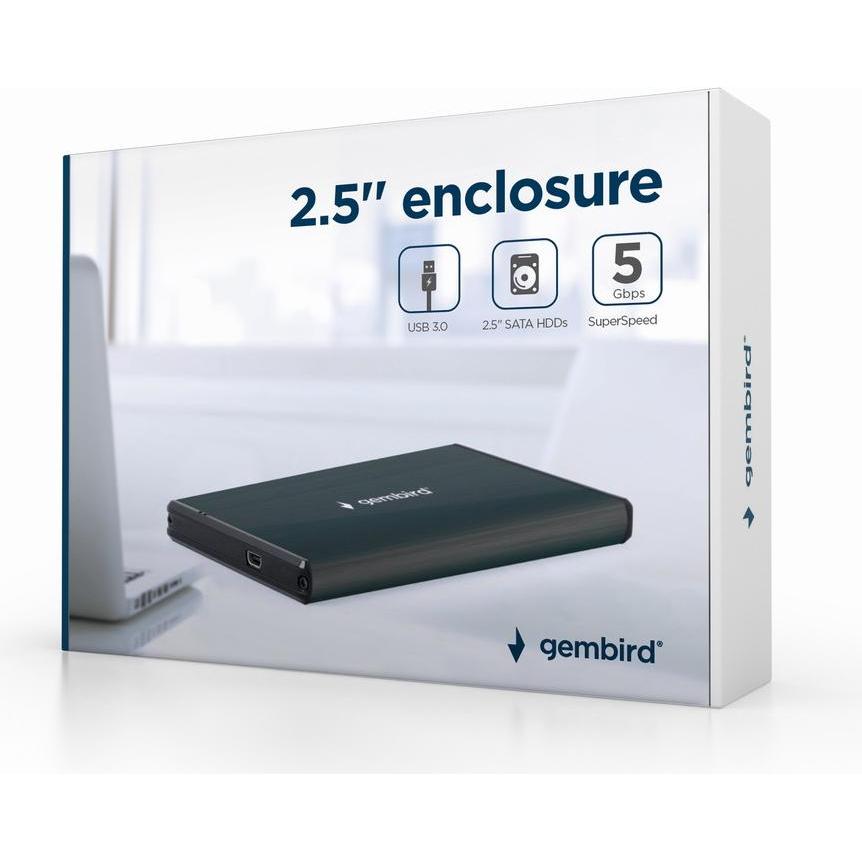 Thumbnail - Gembird USB 3.0 2.5" enclosure EE2-U3S-3-G SATA, USB 3.0 (2.5"), Festplattengehäuse, Grün