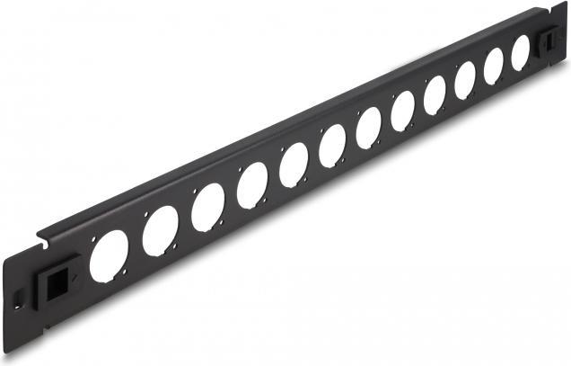 Actual product image Delock 19? D-Type Patch Panel 12 Port tool-free black