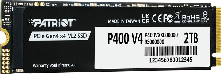 Produktbild Patriot SSD 2TB 6200/5200 P400 V4 M.2 PAT PCIe (2000 GB, M.2 2280)
