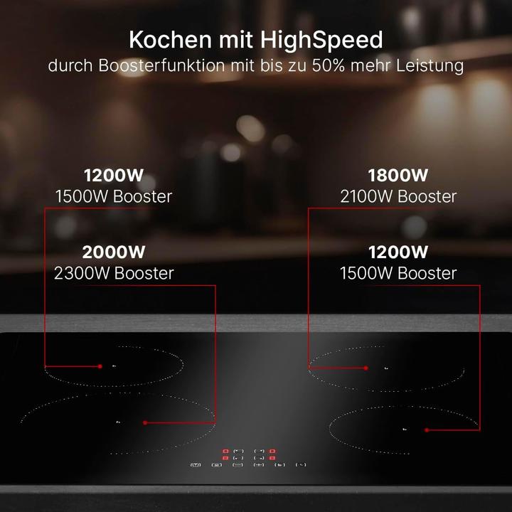 Produktbild Bomann BOMA Induktionskochfeld (59 cm, Glaskeramik Kochfeld, Induktionskochfeld)