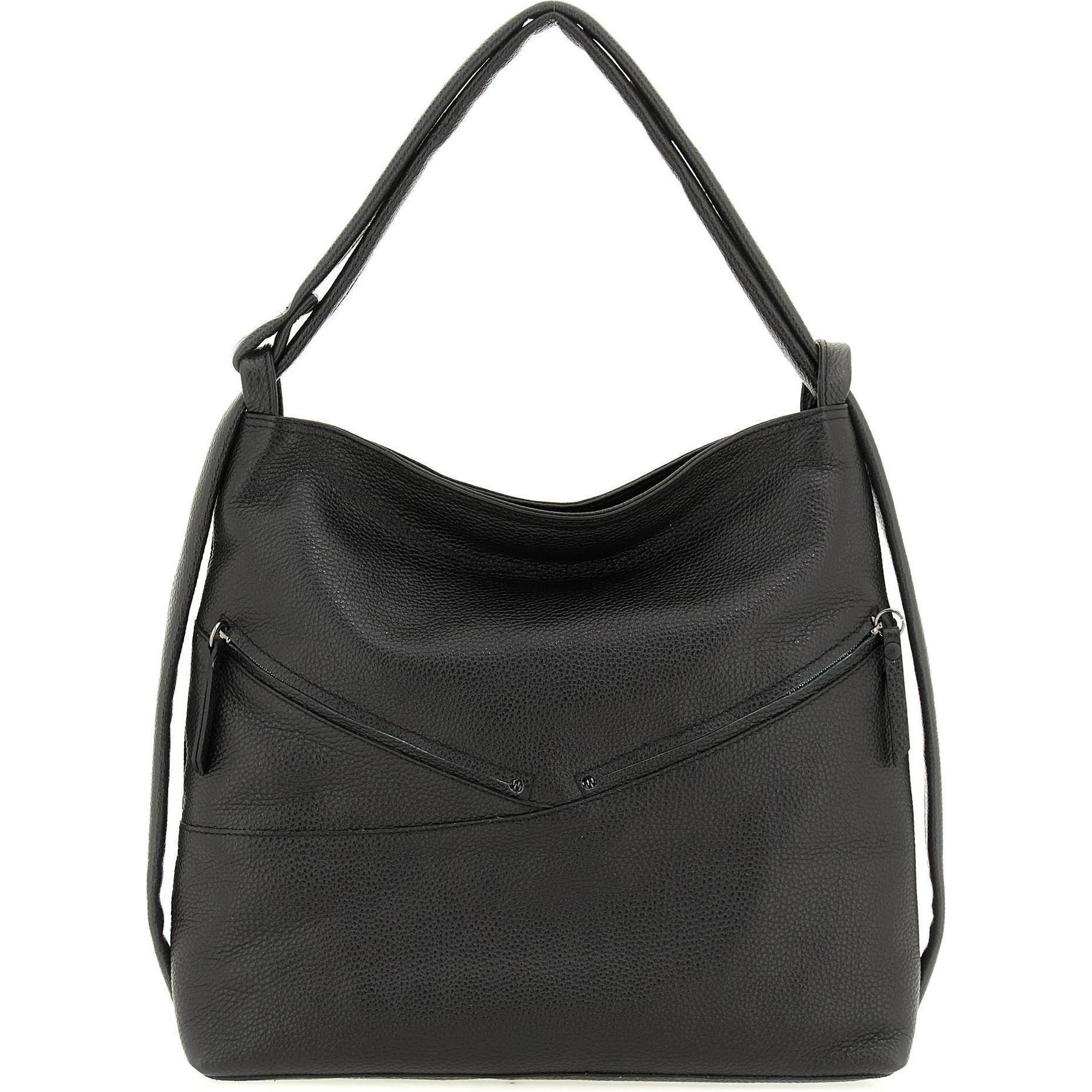 Gabs, Handtasche, Schultertasche Leder 35 cm, Schwarz