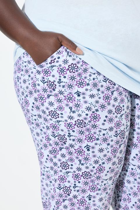 Produktbild Ulla Popken Pyjama, Blüten, Rundhalsausschnitt, Halbarm (68)