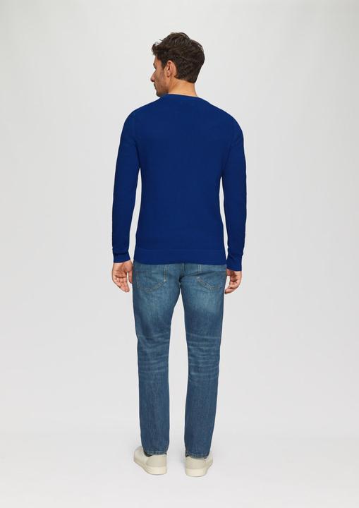 Produktbild S.Oliver Strickpullover Strukturierter Strickpullover mit Logo-Patch (XXL)