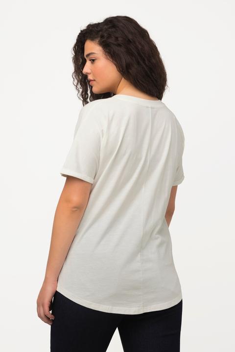 Immagine prodotto Ulla Popken T-shirt dal taglio oversize con spray design, scollo a girocollo e mezze maniche (42, 44)