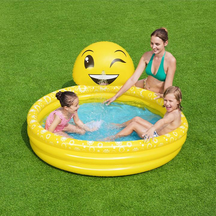 Productafbeelding Bestway Zwembad met 3 ringen en sproeier Summer Smiles