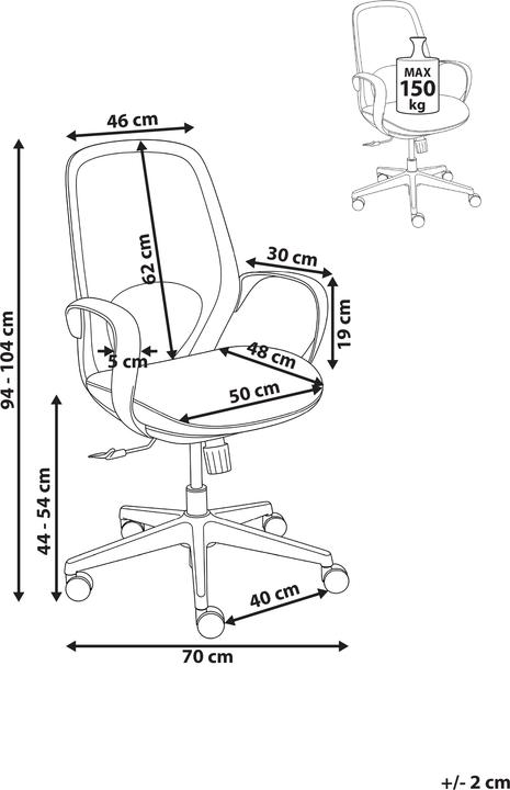 Actual product image Beliani Foama (44 - 54 cm)