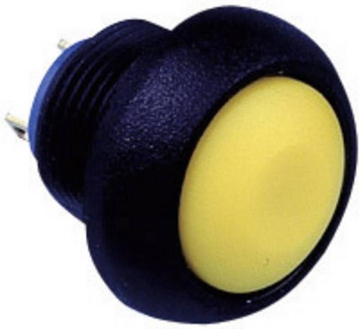 Actual product image APEM Red snap-in mounting pushbutton switch