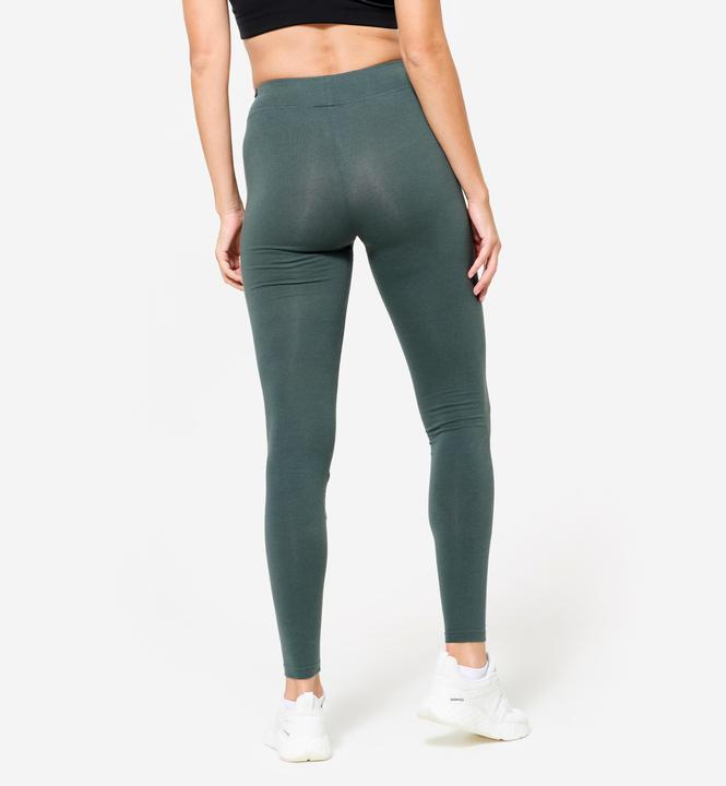 Actual product image Domyos Women's Slim-Fit Fitness Leggings - Khaki Green (W28/L31)