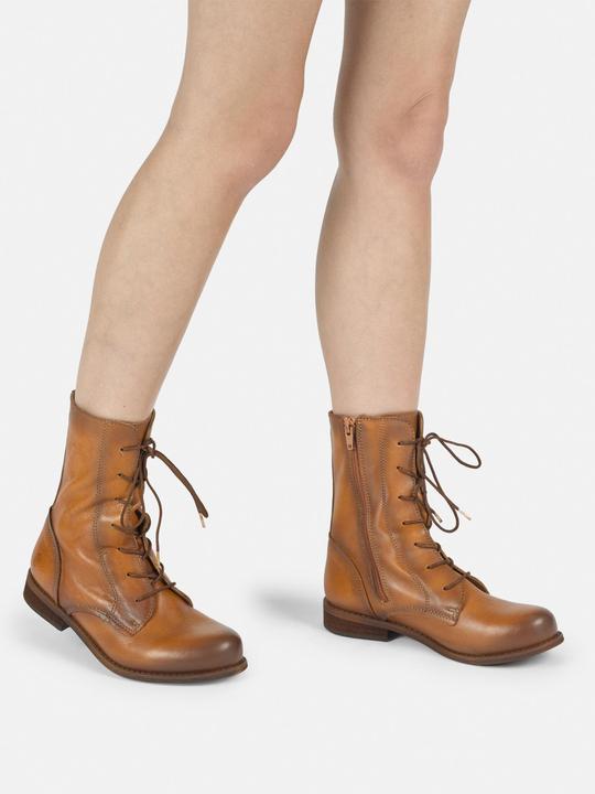 Actual product image Felmini Wide Fit W103 lace-up boot made of genuine leather, with inner zip and low heel. (37)
