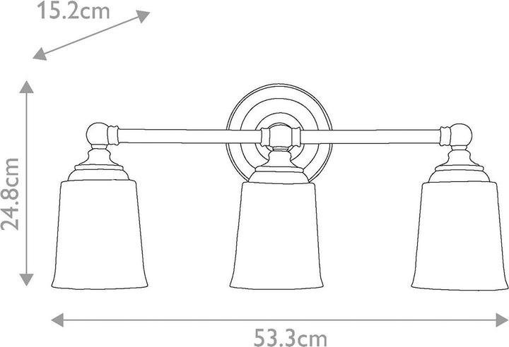 Produktbild Elstead Lighting Huguenot Lake LED Wandleuchte G9 3-fach Poliertes Chrom IP44 (960 lm, G9)