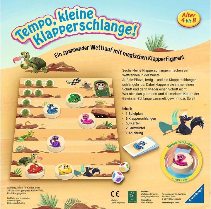 Produktbild Ravensburger Tempo, kleine Klapperschlange (Deutsch, 2 - 4 Spieler)