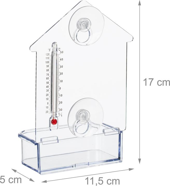Produktbild Relaxdays 2x Fenster-Vogelfutterhaus