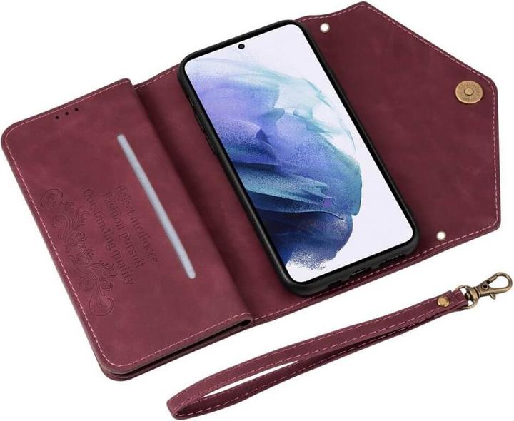 Produktbild Cover-Discount Galaxy S23 Ultra - Brieftaschen Hülle weinrot (Samsung Galaxy S23 Ultra)