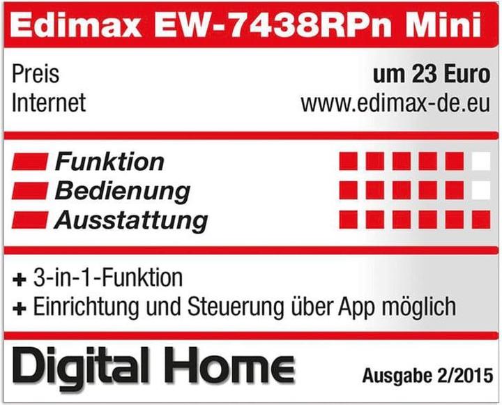 Image du produit edimax EW-7438RPn (300 Mbit/s, 300 Mbit/s)