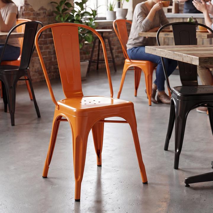 Image du produit CLP Lot de 4 chaises Benedikt, orange