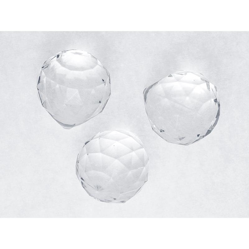 Thumbnail - Partydeco Pendants Spheres, colourless, 35 x 41mm (1 pkt / 5 pc.)
